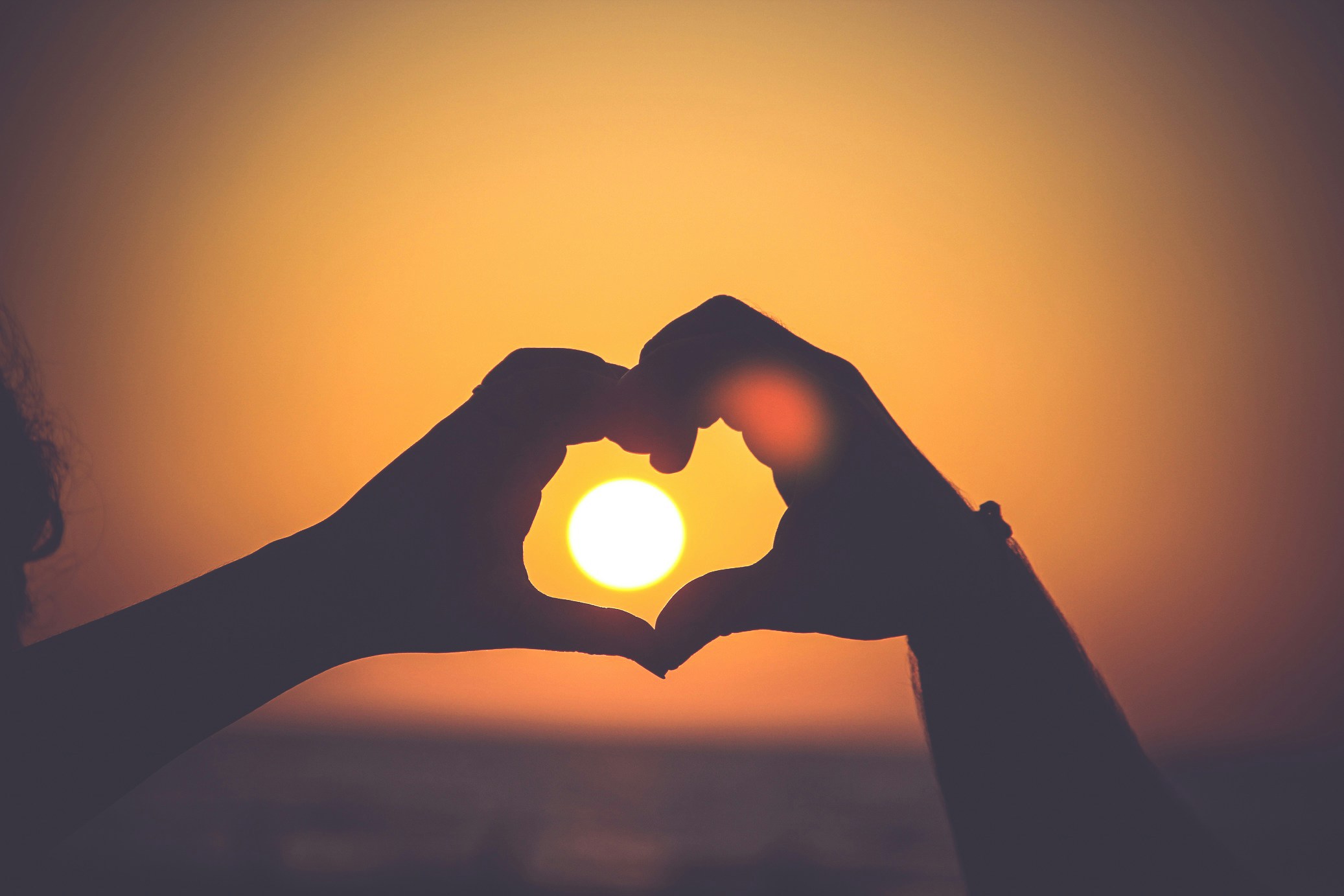 Love and Hearts at Sunset by Mayur Gala