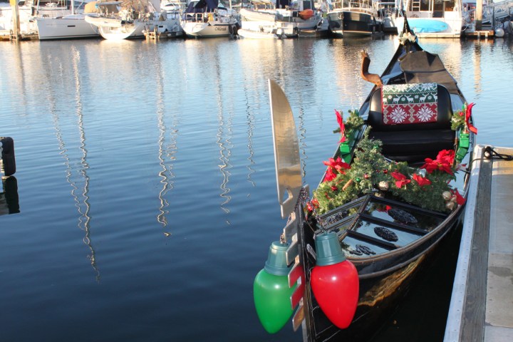 A gondola ready for the holiday cruises