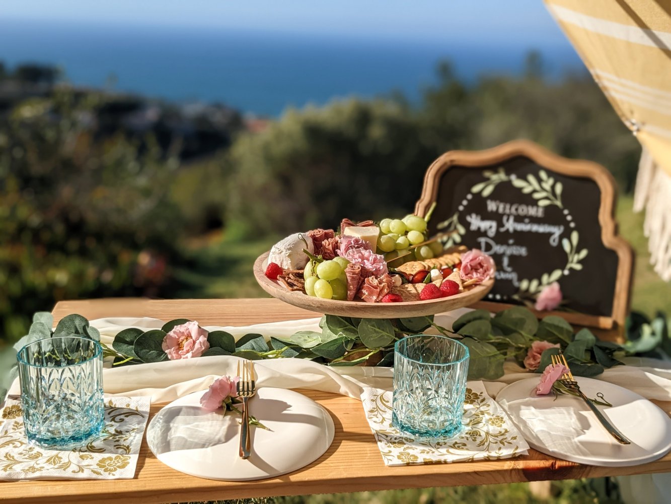Artisanal Cheeses and Meats, Crackers, Seasonal Fruit