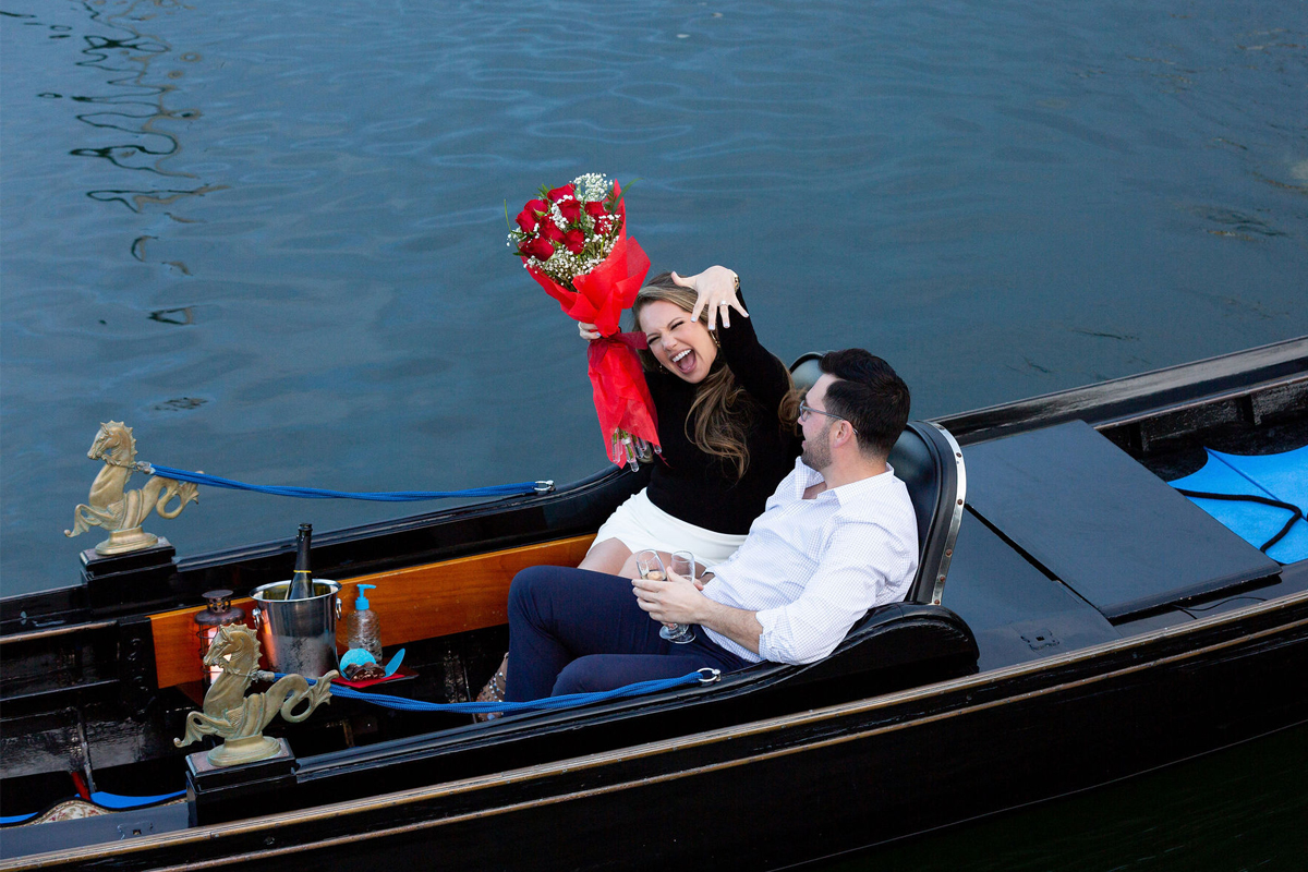 Sunset engagement proposal in San Diego
