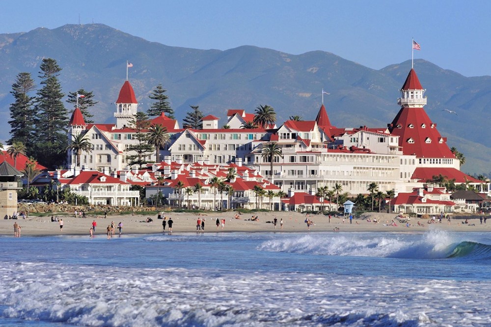 Hotel del Coronado beachfront historic resort and iconic landmark in Coronado California