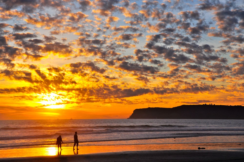Sunset from Coronado with a view of Point Loma San Diego during NASCAR weekend